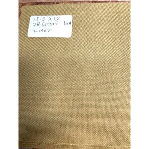 Tan Linen Fabric 13.5 X 12 28 Count Cross Stitch Fabric